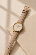 CLUSE La Bohème Gold-Tone Watch with a Taupe Leather Strap
